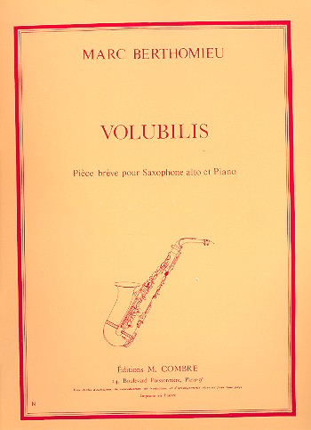 Volubilis pièce brève  pour saxophone alto et piano  