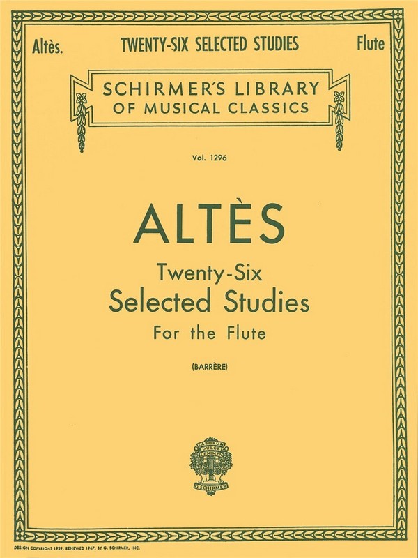 26 selected Studies for flute    