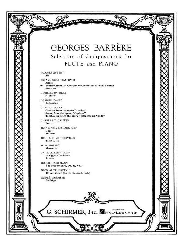 Bourree from the Ouverture&nbsp;&nbsp;or orchestral suite b minor&nbsp;&nbsp;for flute and piano