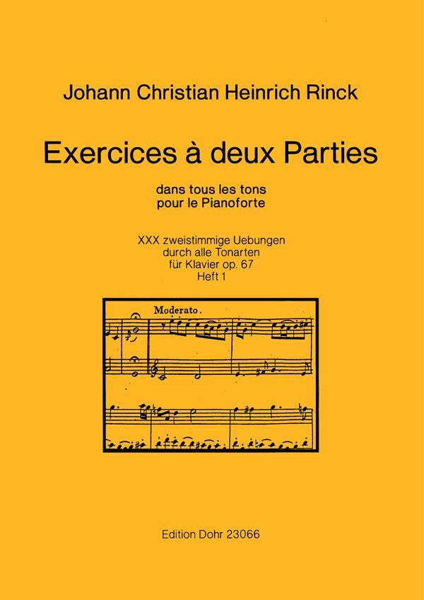 Exercices a deux parties dans tous les tons vol.1   pour piano  