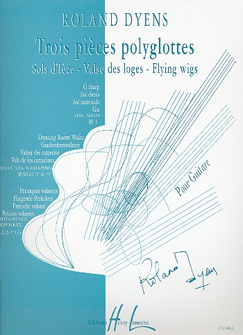 3 pieces polyglottes&nbsp;&nbsp;pour guitare&nbsp;&nbsp;