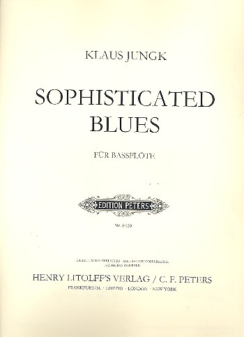 Sophisticated Blues  für Bassflöte  