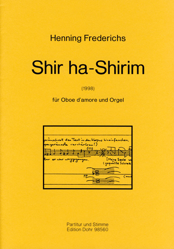 Shir ha-shirim für  Oboe d'amore und Orgel  