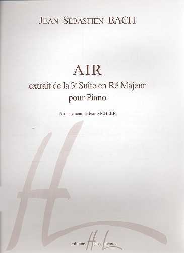 Air ré majeur BWV1068 &nbsp;&nbsp;pour piano&nbsp;&nbsp;
