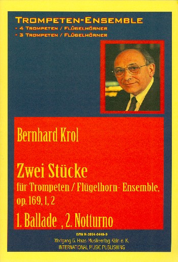 2 Stücke op.169,1 und op.169,2  für 4 Trompeten (Flügelhörner)  Partitur und Stimmen