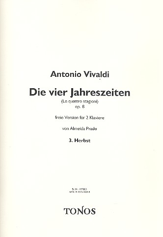Herbst aus Die vier Jahreszeiten op.8,3&nbsp;&nbsp;für 2 Klaviere&nbsp;&nbsp;Partitur