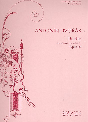 Duette op.20  für 2 Singstimmen und Klavier  