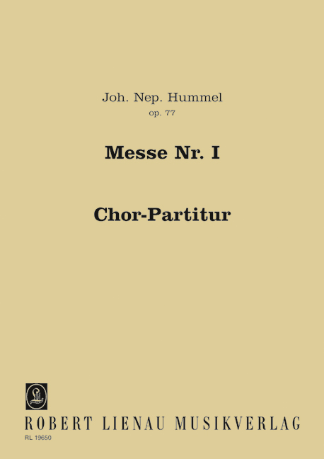 Messe B-Dur Op.77  Für Chor und Orchester  Chorpartitur
