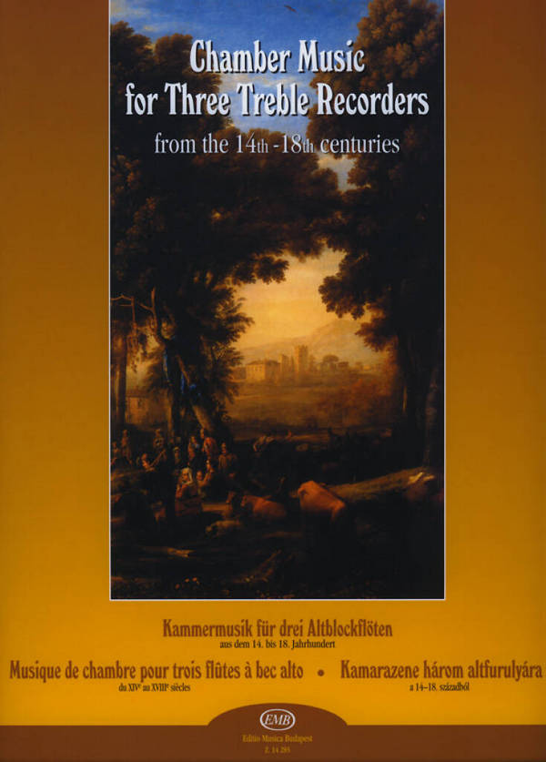 Kammermusik aus dem 14. bis 18. Jahrhunderts&nbsp;&nbsp;für 3 Altblockflöten&nbsp;&nbsp;Partitur