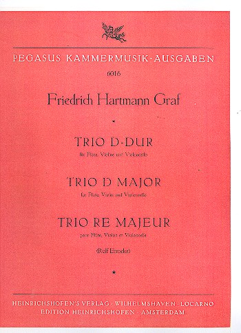 Trio D-Dur für Flöte, Violine  und Violoncello  Stimmen (Verlagskopie)