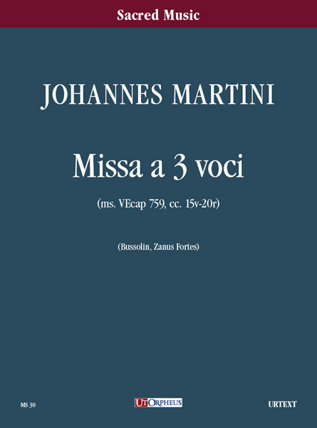 MISSA A 3 VOCI PARTITURA&nbsp;&nbsp;BUSSOLIN,GIOGIO, BEARB.&nbsp;&nbsp;ZANUS FORTES, STEFANO, BEARB.