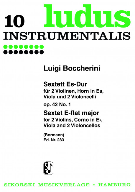 Sextett op.42,1&nbsp;&nbsp;für Horn in Es, 2  Violinen, Viola und Cello&nbsp;&nbsp;Stimmen