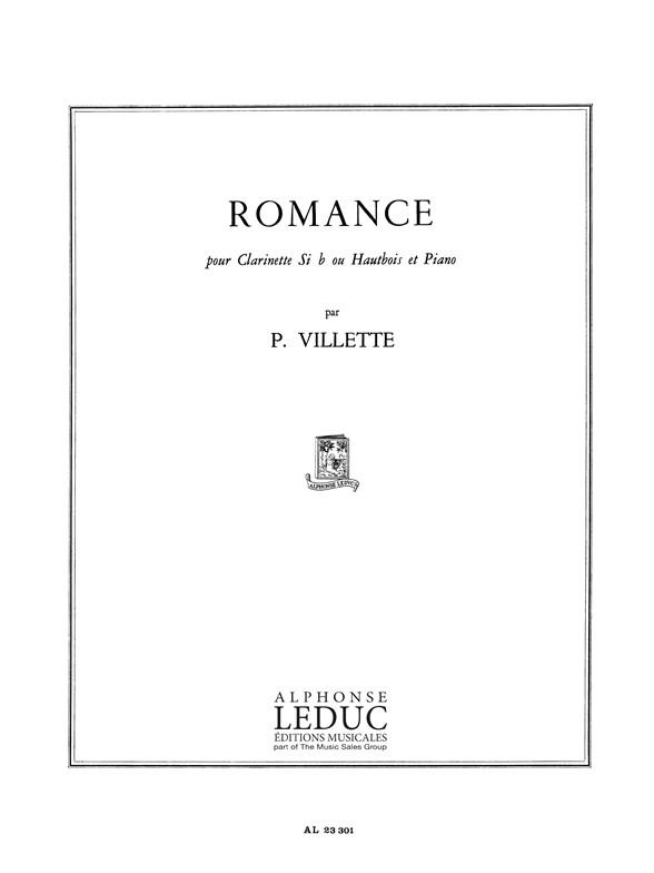 ROMANCE POUR CLARINETTE  (HAUTBOIS) ET PIANO  