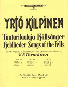 Fjeldlieder nach Gedichten von  V.E. Törmänen Band 1 op.52  für Gesang und Klavier (finn/schwed/en/dt)