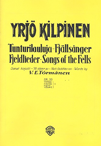 Fjeldlieder nach Gedichten von  V.E. Törmänen Band 2 op.53  für Gesang und Klavier (finn/schwed/en/dt)
