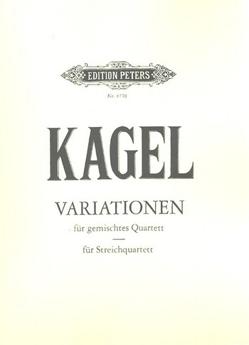 Variationen&nbsp;&nbsp;für Streichquartett, Flöte und Klarinette ad lib&nbsp;&nbsp;Stimmen