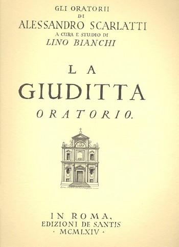 La Giuditta Partitur&nbsp;&nbsp;Oratorium&nbsp;&nbsp;