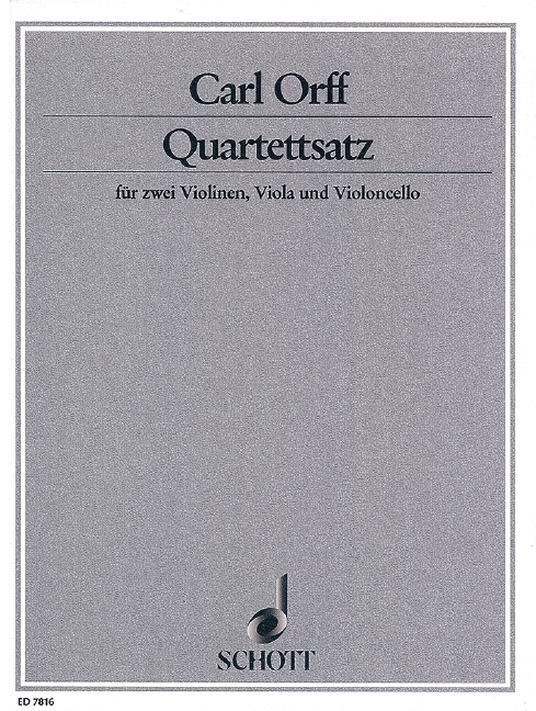 Quartettsatz&nbsp;&nbsp;für Streichquartett&nbsp;&nbsp;Partitur und Stimmen