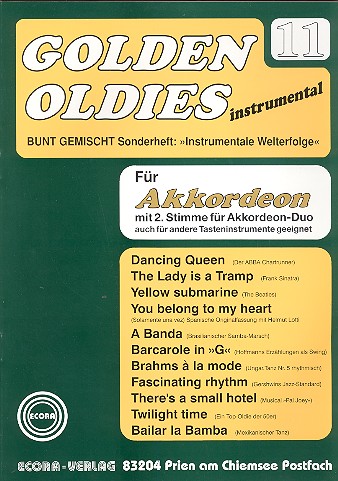 Golden Oldies Band 11 für Akkordeon  Solo, Duo oder andere Tasteninstrumente  Bunt gemischt Sonderheft