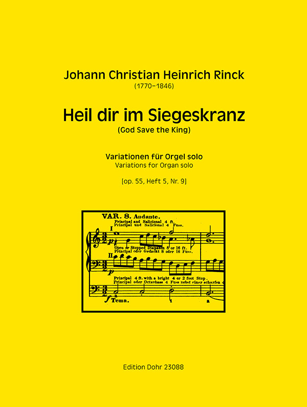 Variationen über Heil dir im Siegeskranz op.55 Band 5 Nr.9  für Orgel  