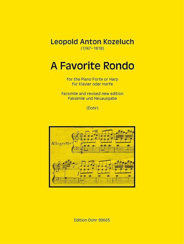 A favorite Rondo  für Klavier (Harfe)  mit Faksimile