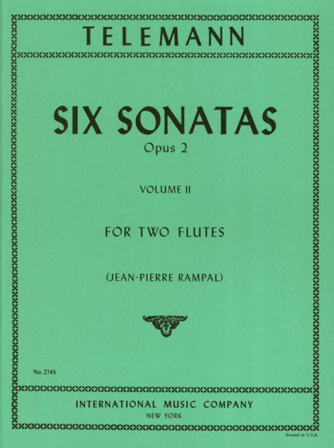 6 Sonatas op.2 vol.2 (nos.4-6)&nbsp;&nbsp;for 2 flutes&nbsp;&nbsp;RAMPAL, JEAN-PIERRE, ED