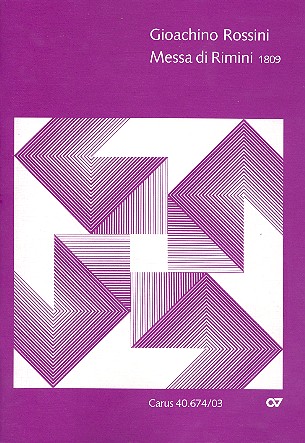 Messa di Rimini für Soli (S(S)ATB),&nbsp;&nbsp;Chor und Orchester&nbsp;&nbsp;Klavierauszug