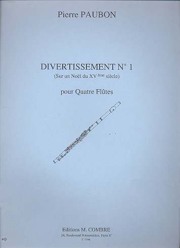 Divertissement no.1&nbsp;&nbsp;pour 4 flutes&nbsp;&nbsp;