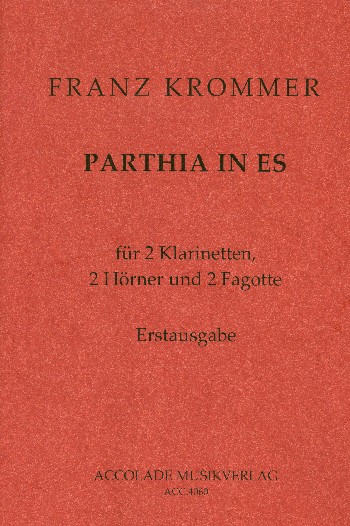 Parthia Es-Dur für 2 Klarinetten, 2 Hörner  und 2 Fagotte  Partitur+Stimmen