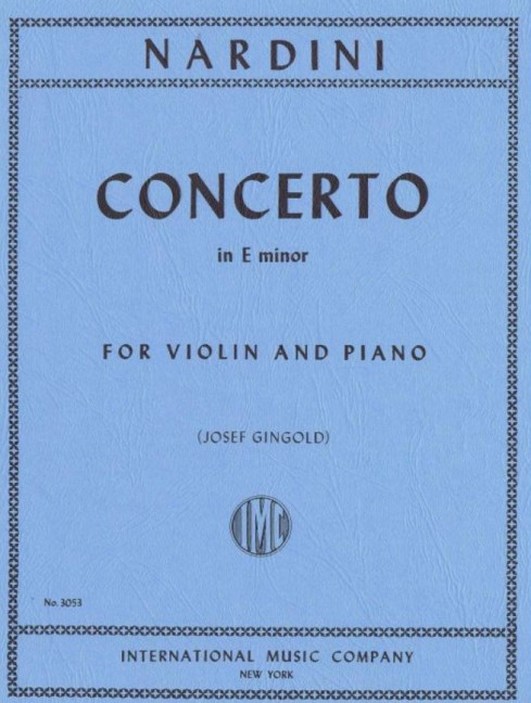 Concert in e minor  for violin and piano  GINGOLD, JOSEF,  ED