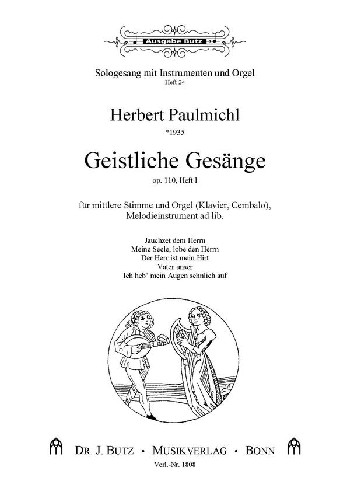 Geistliche Gesänge op.110 Band 1&nbsp;&nbsp;für mittlere Singstimme und Orgel&nbsp;&nbsp;