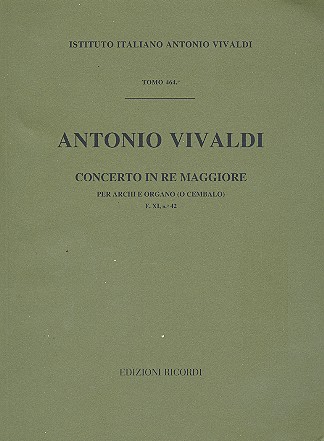 KONZERT D-DUR F.XI:42&nbsp;&nbsp;FUER STREICHER UND BC&nbsp;&nbsp;PARTITUR