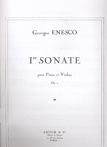 Sonate no.1 op.2   pour violon et piano  