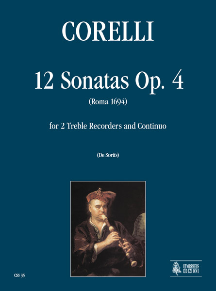 12 sonate op.4 per 2 flauti  dolci contralti e bc  