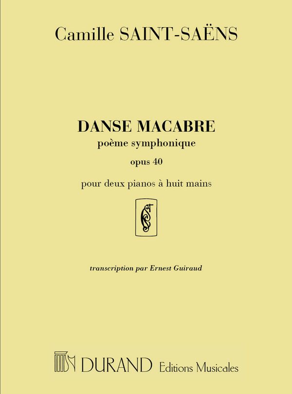 Danse macabre pour 2 pianos&nbsp;&nbsp;a 8 mains&nbsp;&nbsp;
