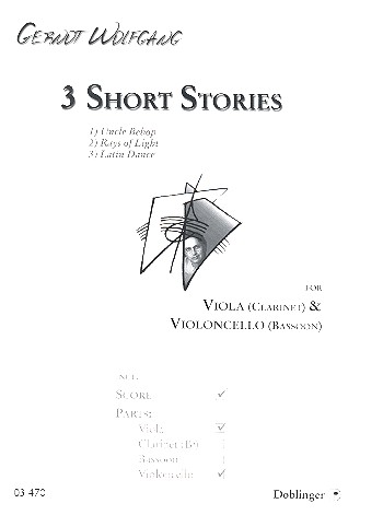 3 short stories  for viola (clarinet) and violoncello (basson)  score and parts