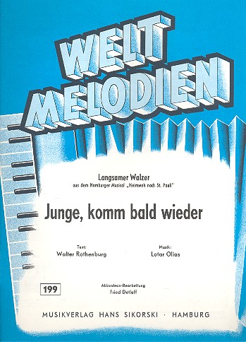 Junge komm bald wieder  für Akkordeon  Einzelausgabe (dt) 