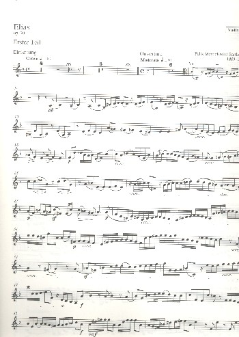 Elias op.70 MWVA25&nbsp;&nbsp;für Soli, gem Chor und Orchester&nbsp;&nbsp;Violine 2