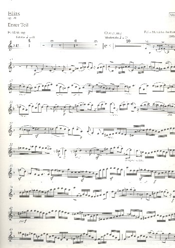 Elias op.70 MWVA25&nbsp;&nbsp;für Soli, gem Chor und Orchester&nbsp;&nbsp;Violine 1