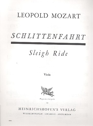Schlittenfahrt für Streicher,  Trompete und Schlagwerk  Viola