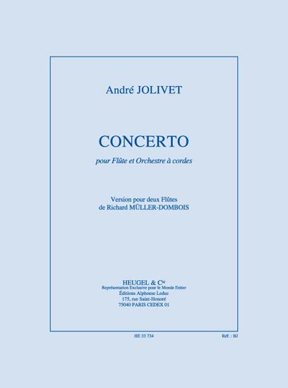 Concerto pour flute et orchestre acordes  pour 2 flutes  