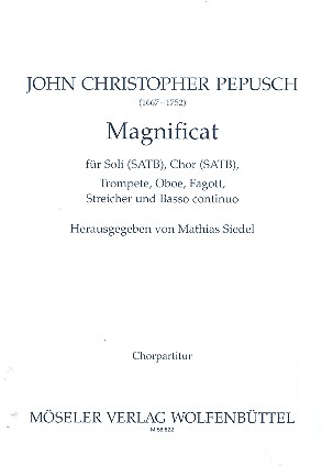 Magnificat  für Soli (SATB), Chor, Bläser, Streicher und Bc  Chorpartitur