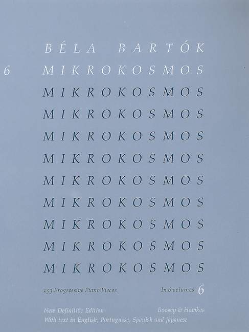 Mikrokosmos vol.6 (nos.140-153)&nbsp;&nbsp;for piano (en/sp/port/jap)&nbsp;&nbsp;