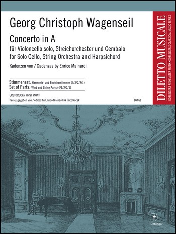 Konzert A-Dur WV348 für Violoncello  und Streichorchester  Stimmensatz