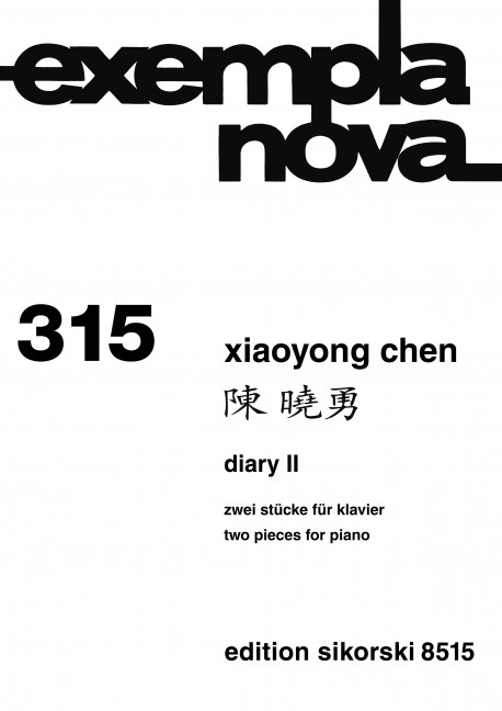 Diary 2 2 Stücke  für Klavier  