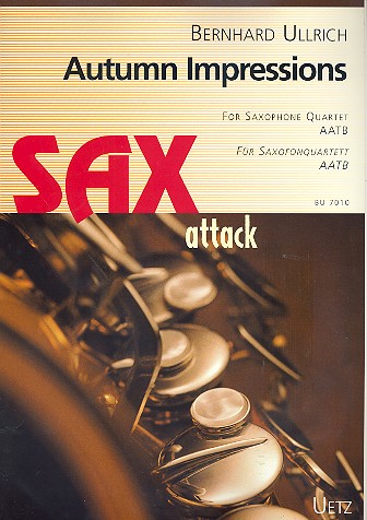 Sax Attack für 4 Saxophone (AATB)&nbsp;&nbsp;Partitur und Stimmen&nbsp;&nbsp;