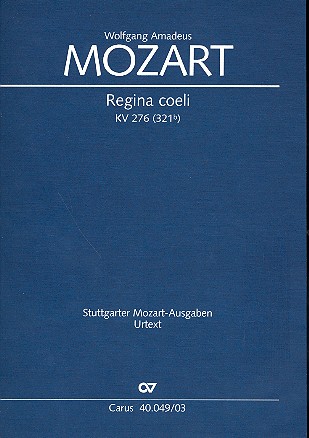Regina coeli KV276 &nbsp;&nbsp;für gem Chor und Orchester&nbsp;&nbsp;Klavierauszug
