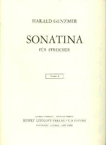 Sonatina prima  für Streicher  Violine 2