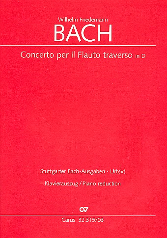 Konzert D-Dur BRWFBC15&nbsp;&nbsp;für Flöte und Streichorchester&nbsp;&nbsp;für Flöte und Klavier