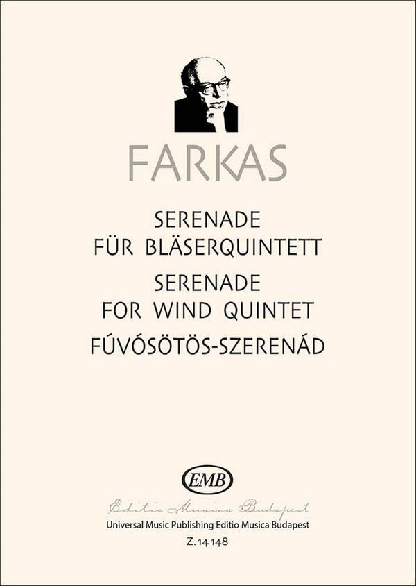 Serenade  für Flöte, Oboe, Klarinette, Horn und Fagott  Partitur und Stimmen